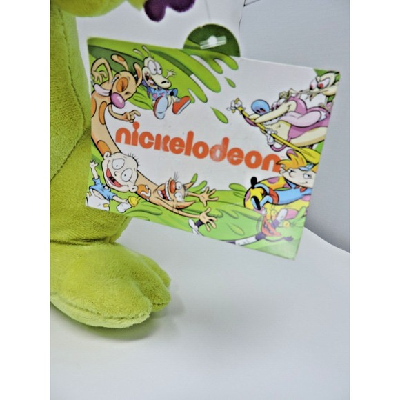 Nickelodeon Rugrats Large 16 inch Reptar Dinosaur Plush Stuffed Toy Green Purple - Picture 4 of 10